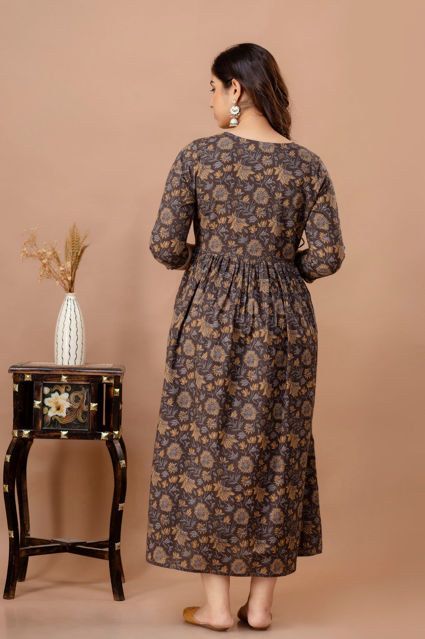 Sanganeri cotton maternity and feeding kurti