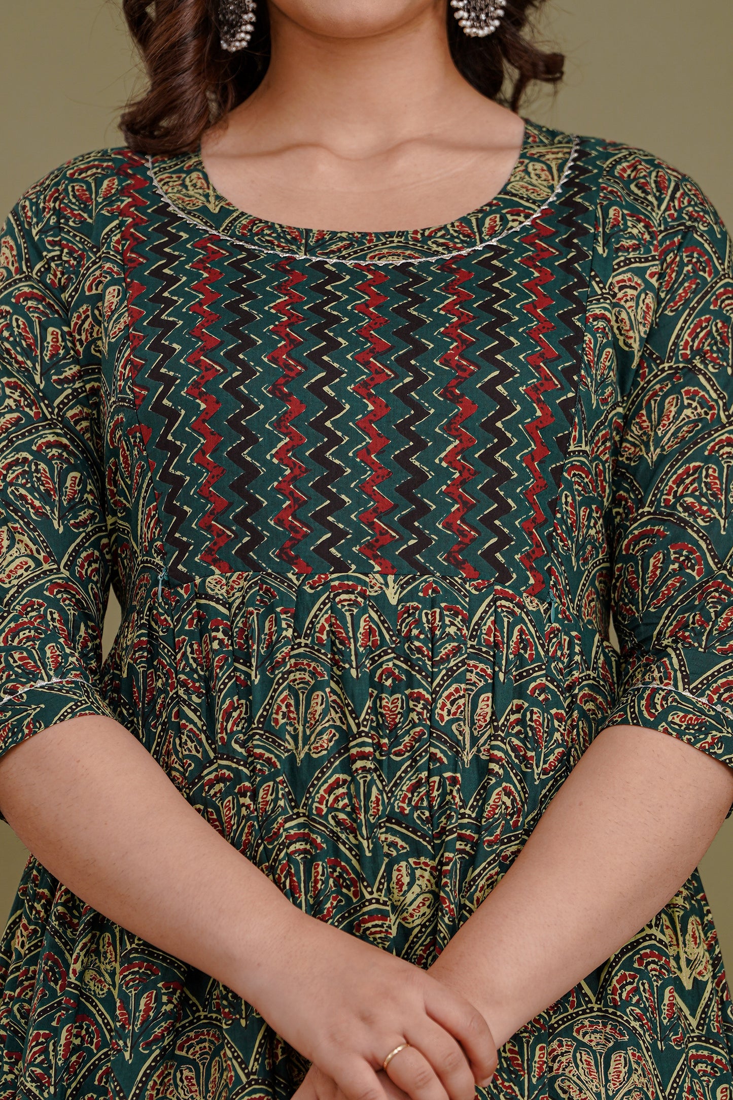 Multi dip Cotton maternity and feeding kurti