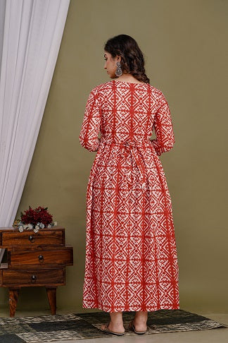 ZICZAKING blossom cotton maternity and feeding kurti