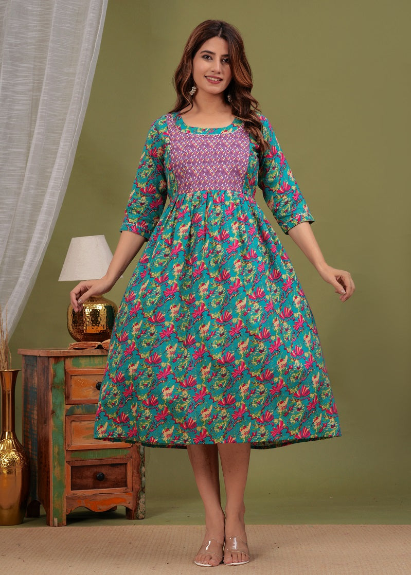 Garles Multi cotton maternity and feeding kurti