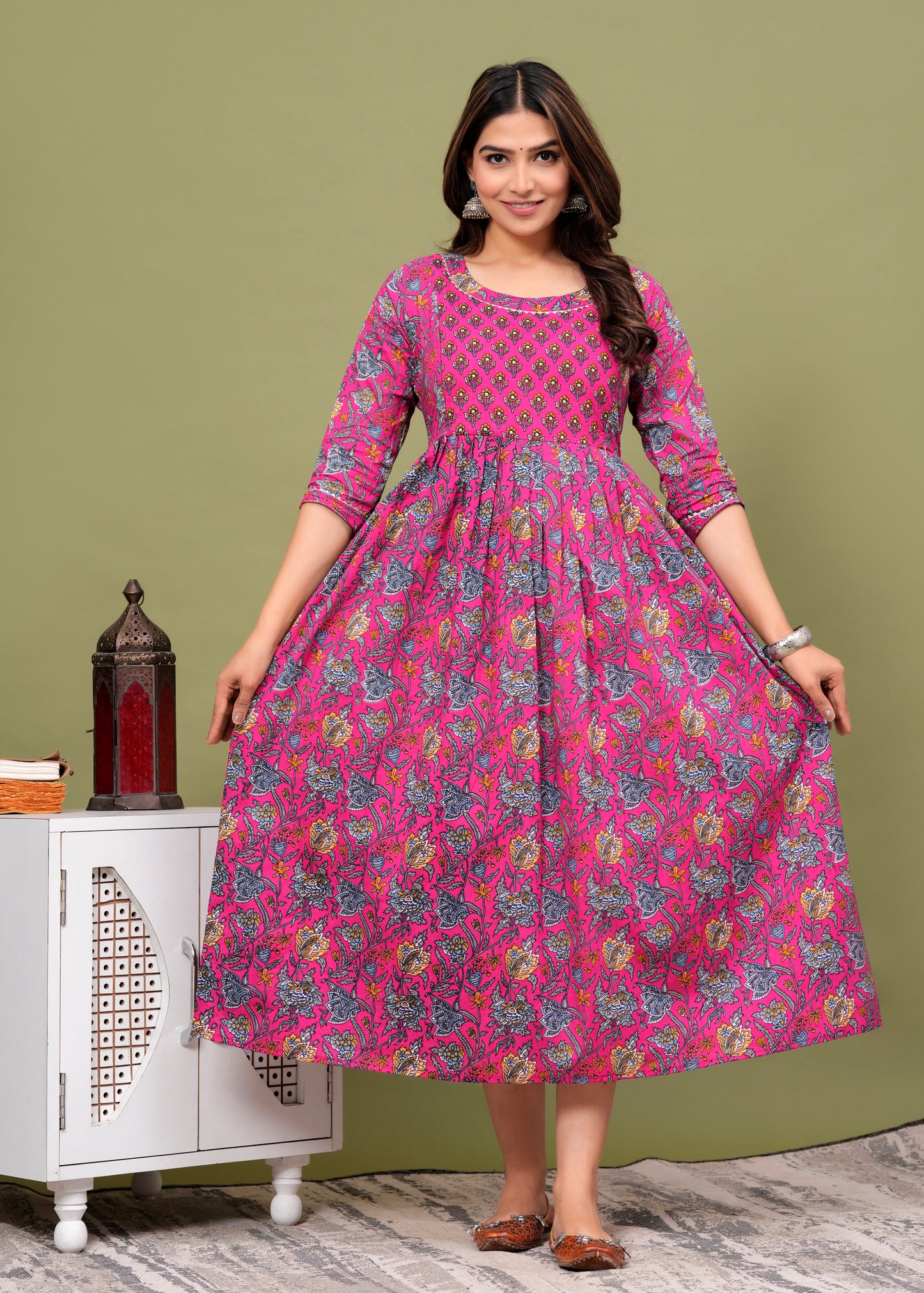 Rani leaves cotton maternity and feeding kurti