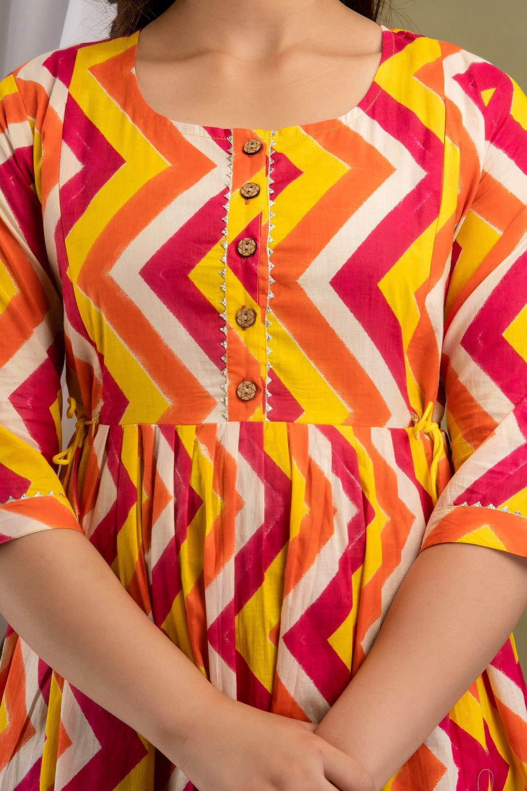 Lahriya bhandaz  Cotton Printed Maternity And Feeding Kurti Combo Of 2