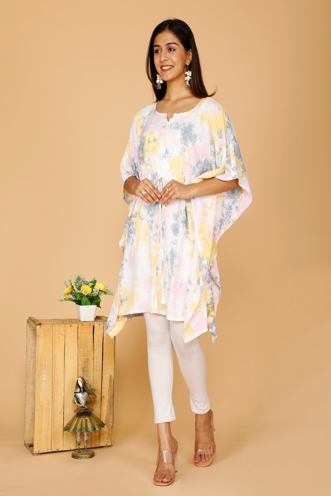 Rayon printed kaftan