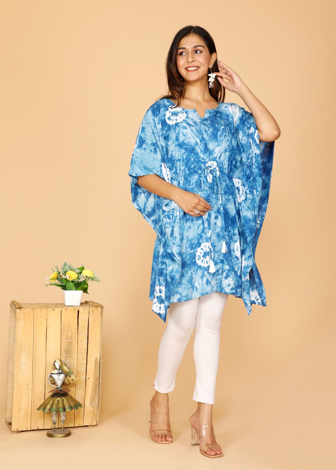 Rayon printed kaftan