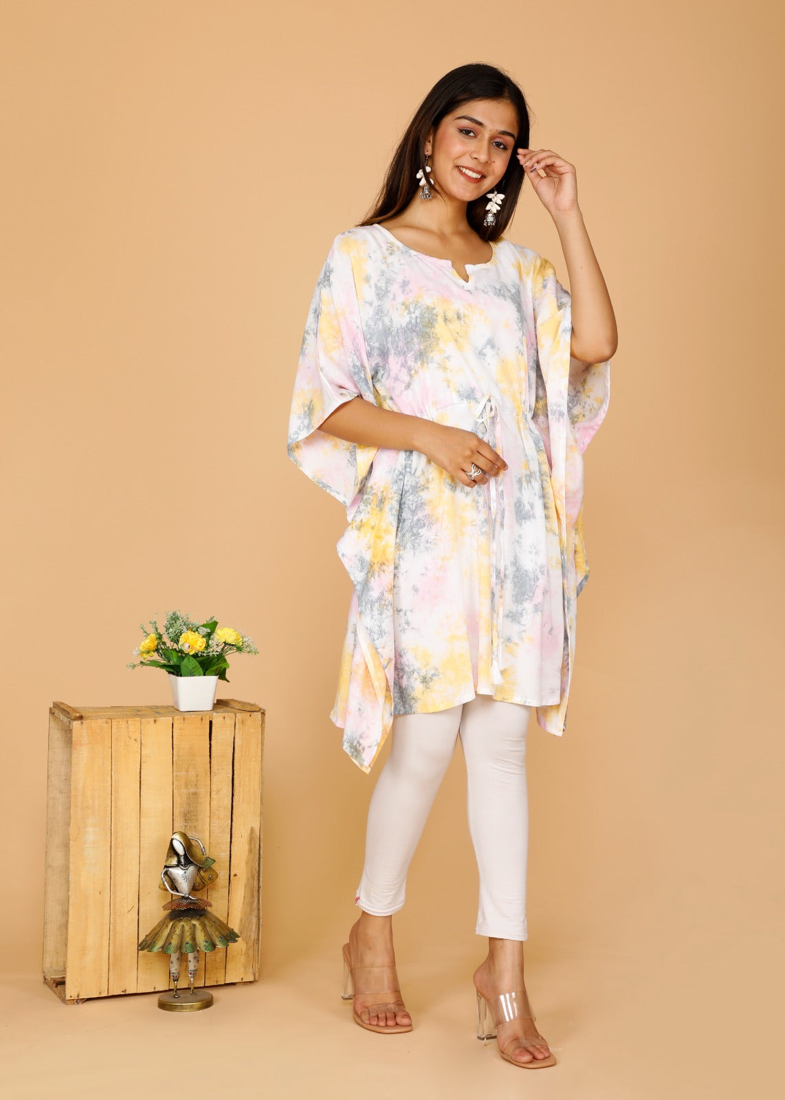 Rayon printed kaftan