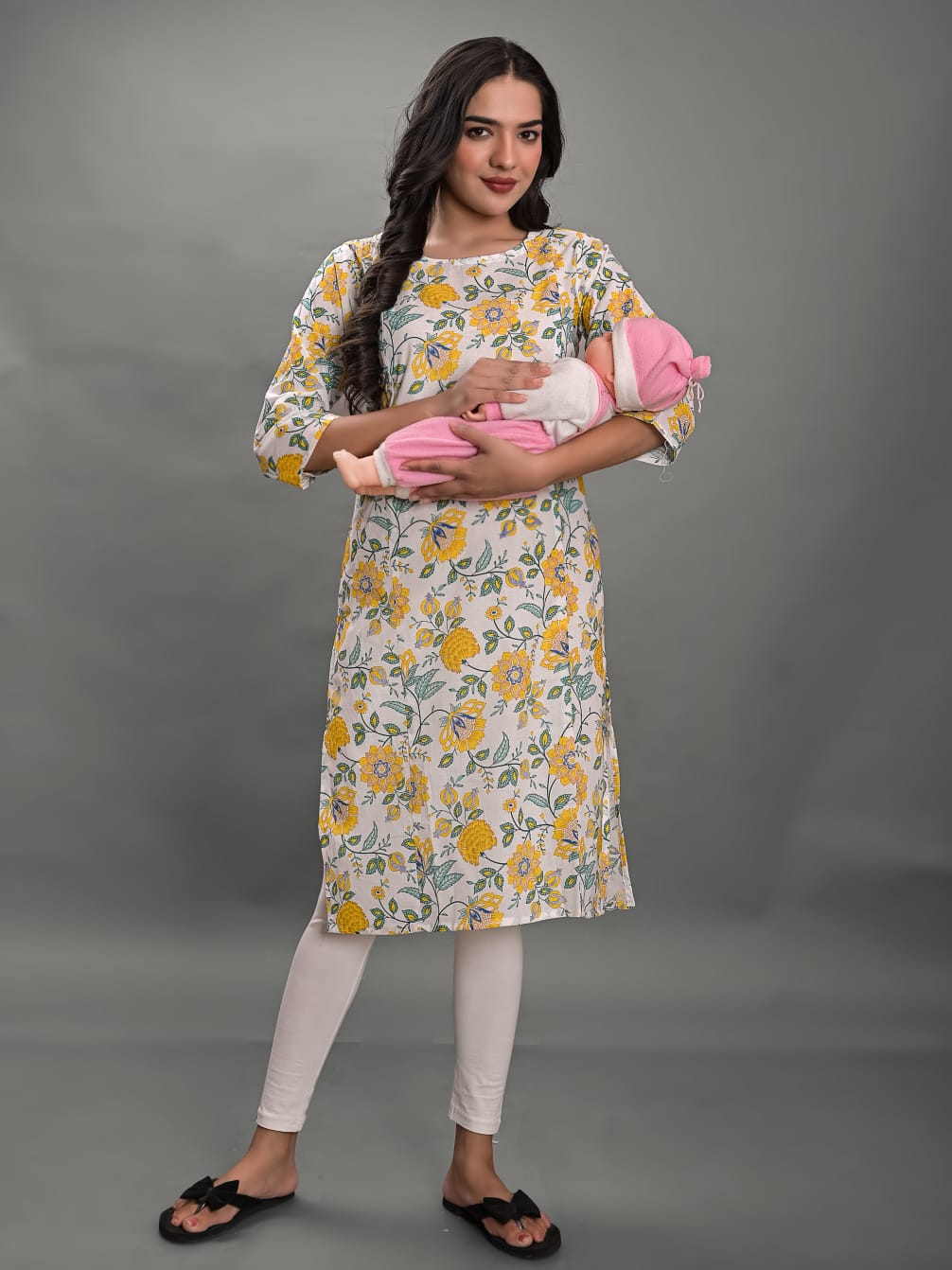 Jaipuri maternity and feeding kurti