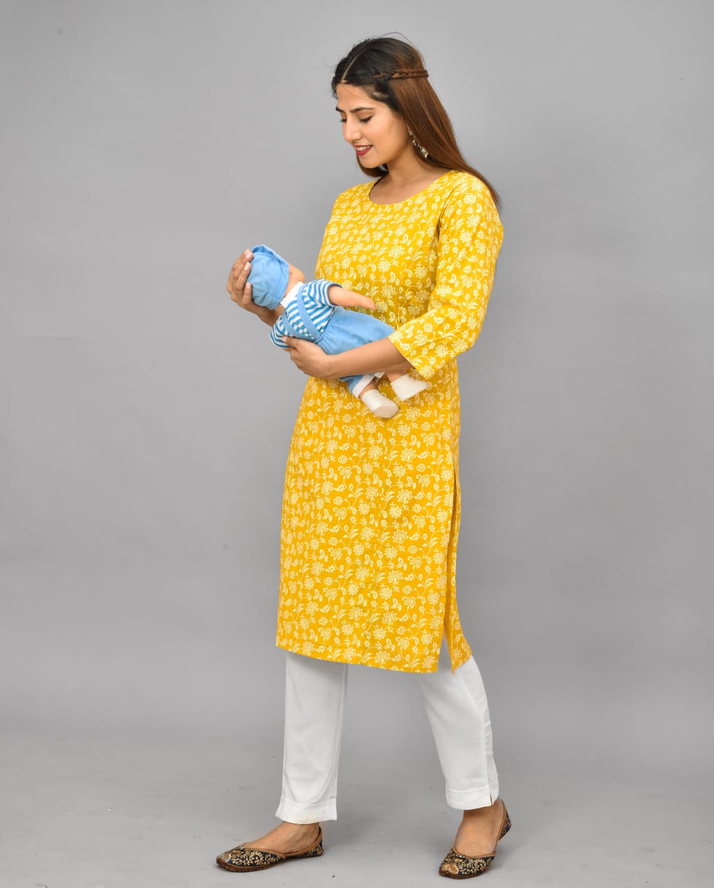 Jaipuri maternity and feeding kurti