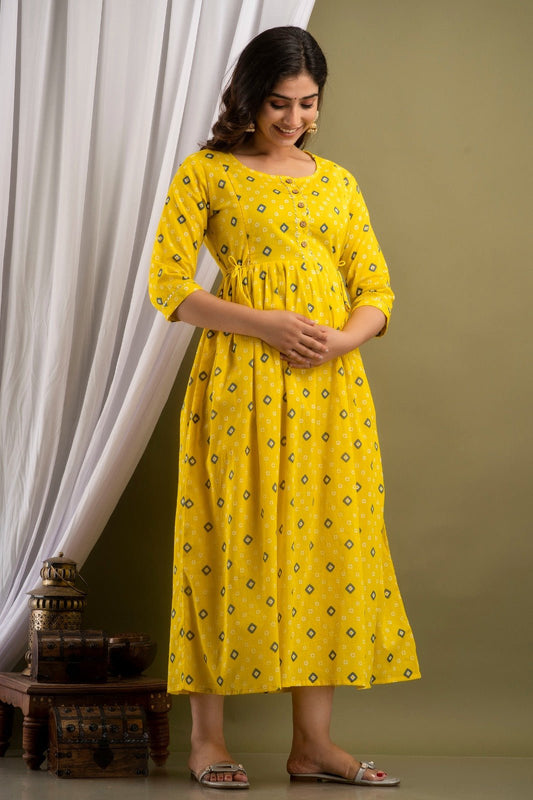 Basant Bliss & Valentine's Verve Maternity Kurti Combo - Nevisha Style