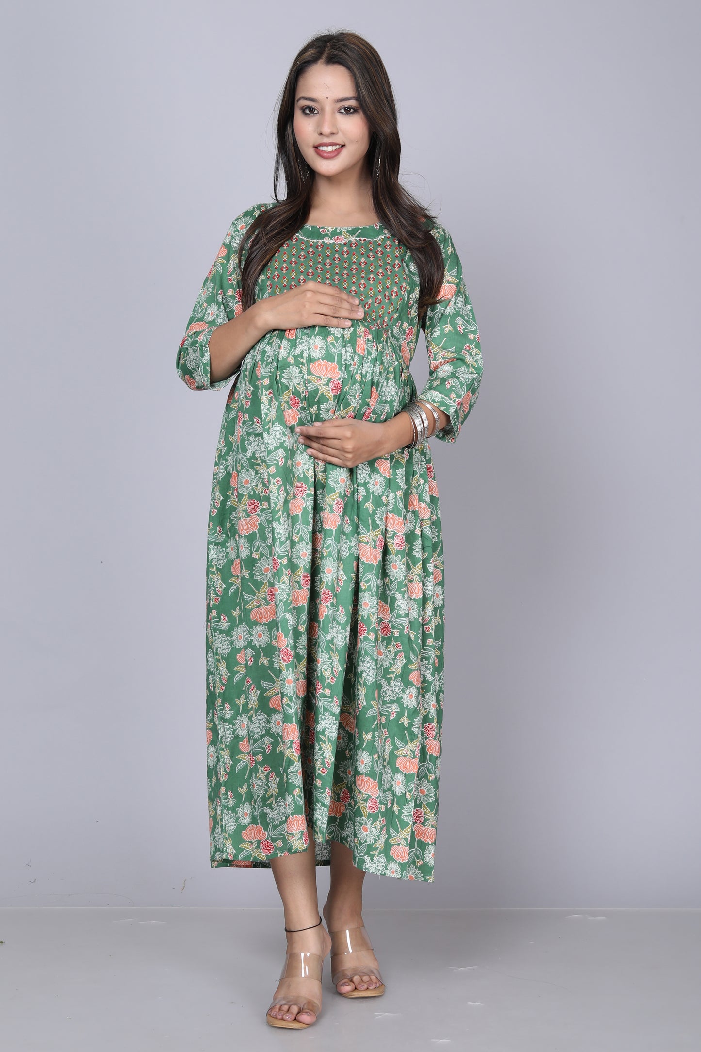 Cotton maternity and feeding kurti