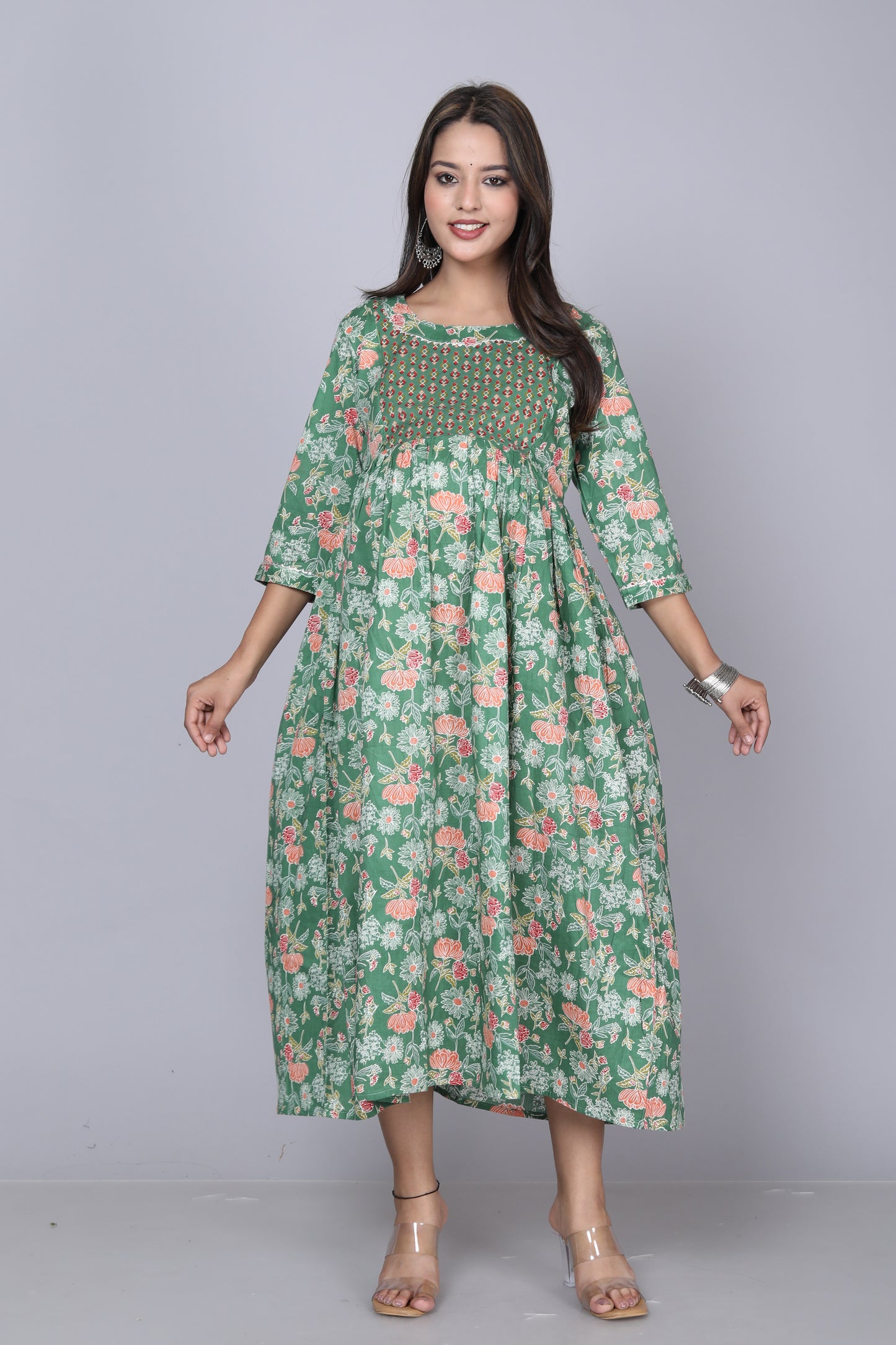 Cotton maternity and feeding kurti