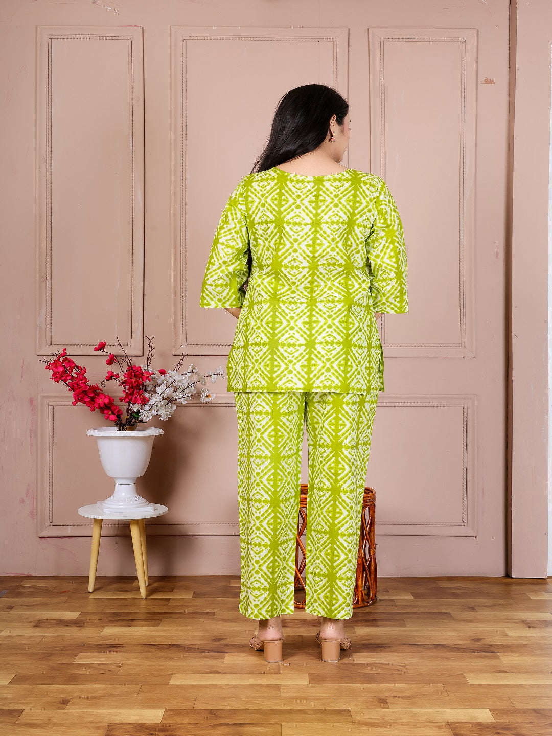 Green bella  cotton cord set