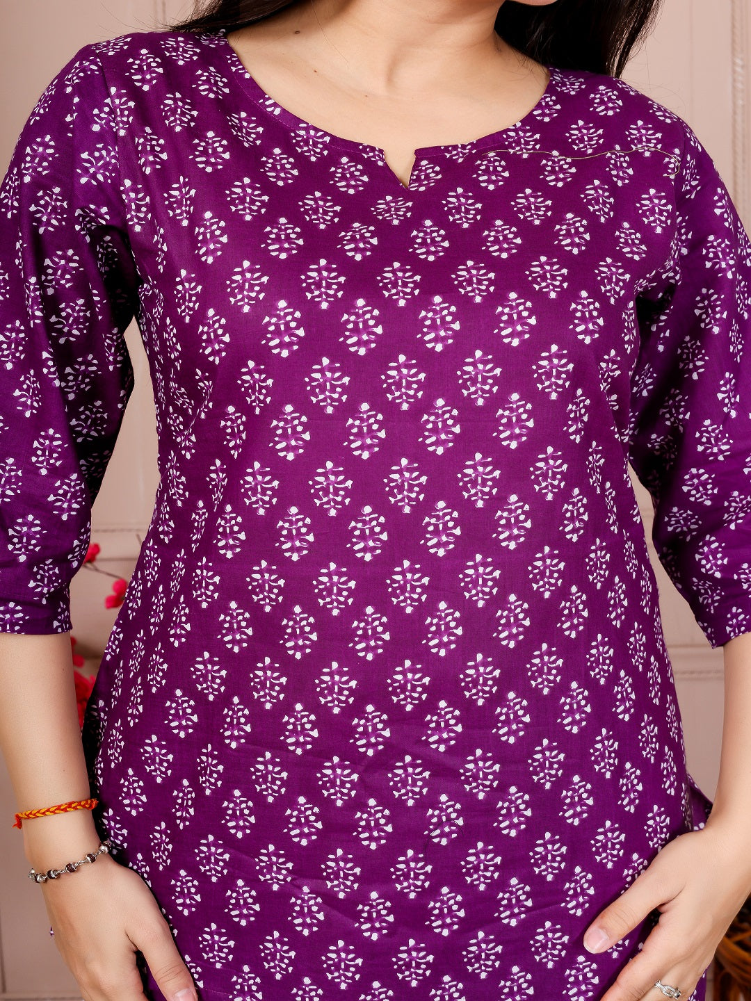 Purple royal cotton cord set