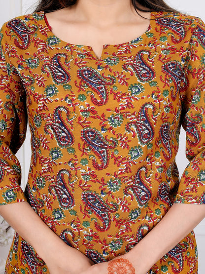 Musterd carry Rayon cord set