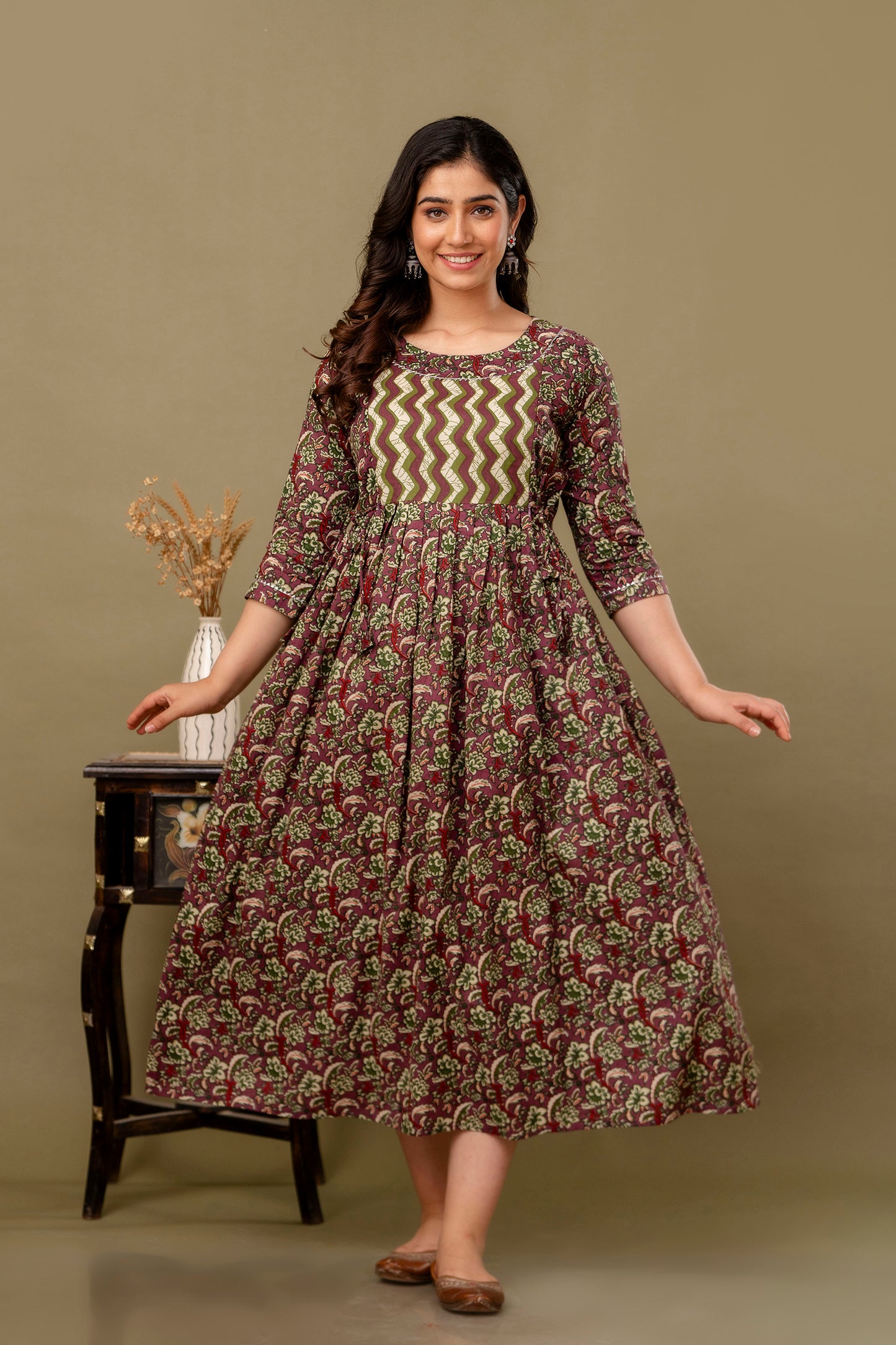 Sing blossom cotton maternity and feeding kurti