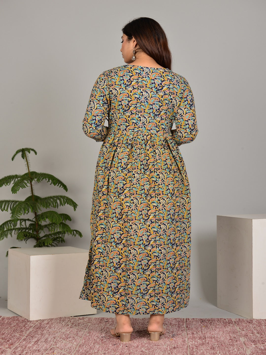 Multi tree cotton maternity and feeding kurti