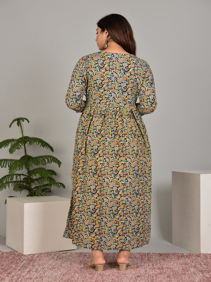 Multi tree cotton maternity and feeding kurti