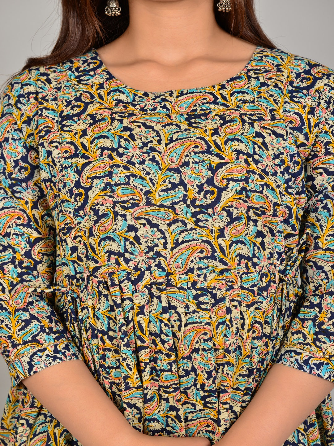 Multi tree cotton maternity and feeding kurti