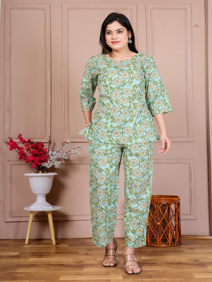 Pista flower cotton cord set