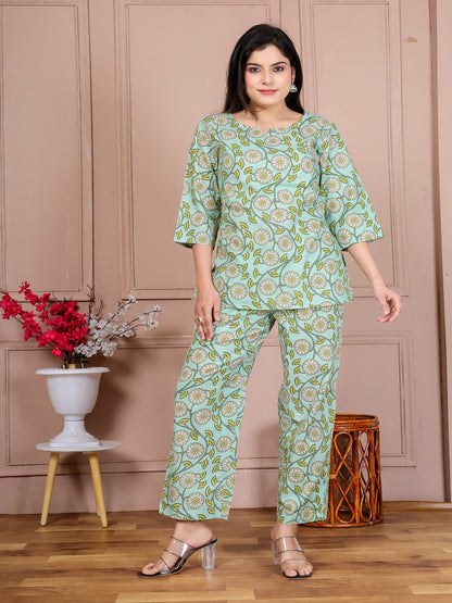 Pista flower cotton cord set