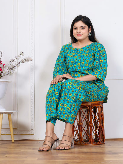 Rama yellow flower cotton cord set