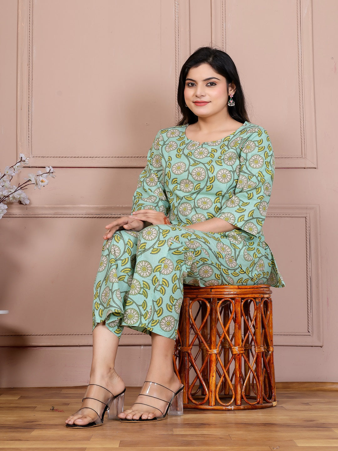 Pista flower cotton cord set