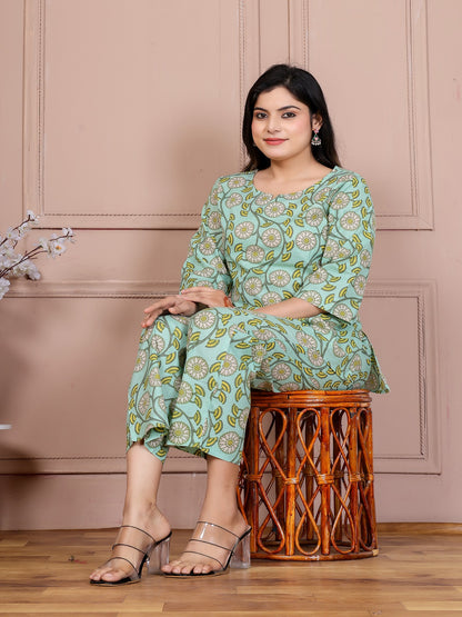 Pista flower cotton cord set