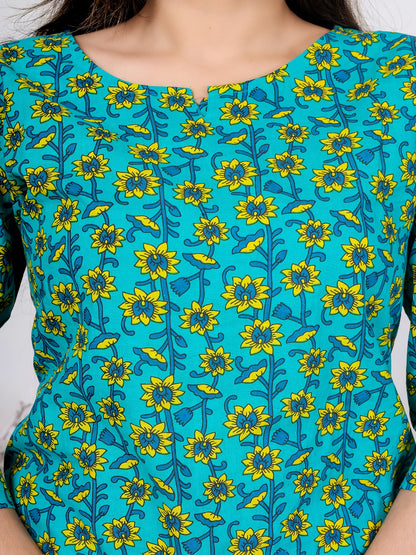 Rama yellow flower cotton cord set