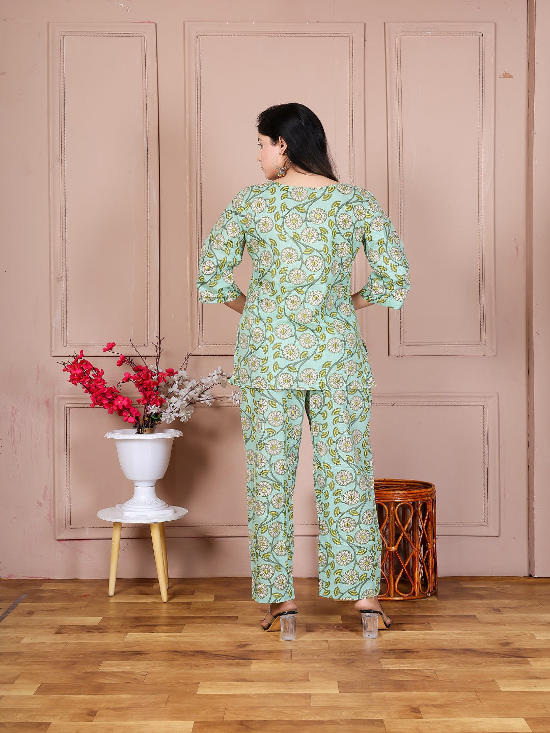 Pista flower cotton cord set