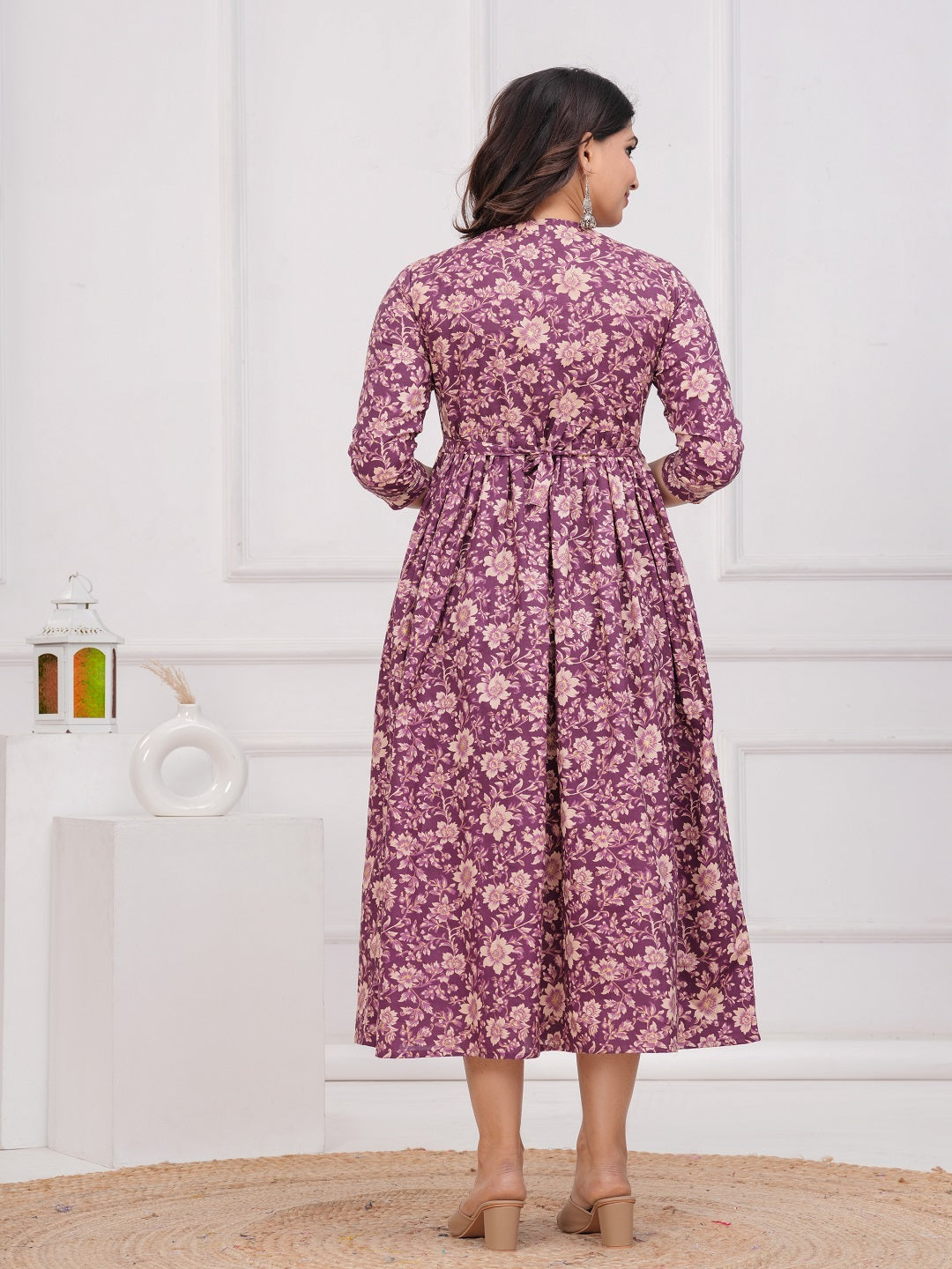 Purple dote cotton  maternity and feeding kurti