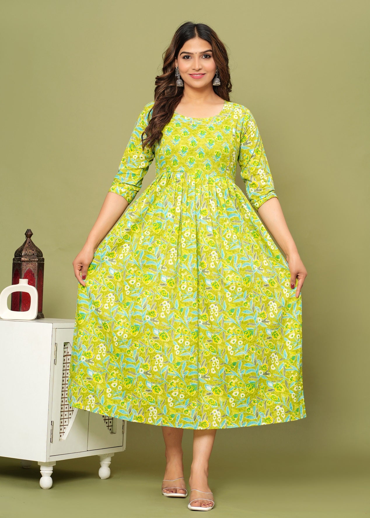 Mango bite cotton maternity and feeding kurti