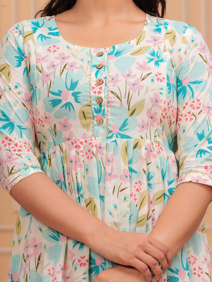 Readm multi rayon maternity and feeding kurti