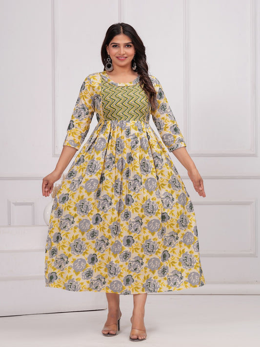 Lahriya patkha cotton  maternity and feeding kurti