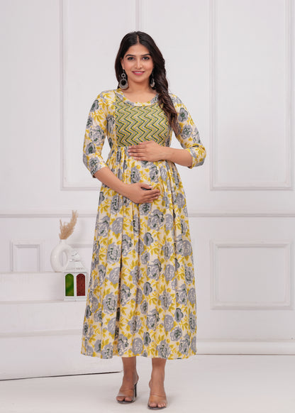 Lahriya patkha cotton  maternity and feeding kurti