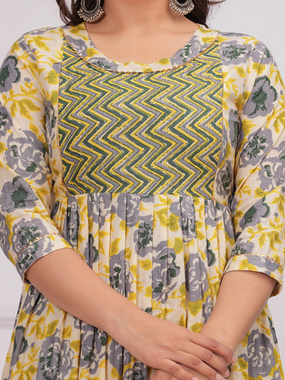 Lahriya patkha cotton  maternity and feeding kurti