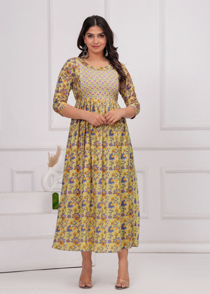 Lahriya patkha cotton  maternity and feeding kurti