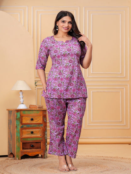 Purple flower feeding cord set