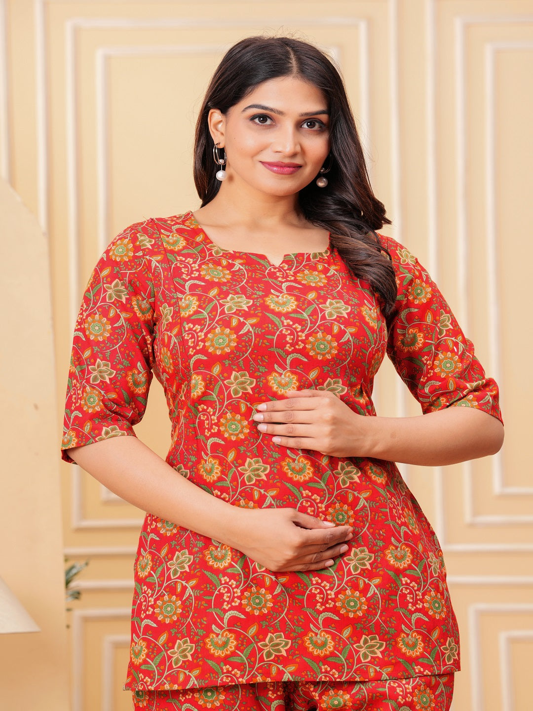 Red flower feeding cord set