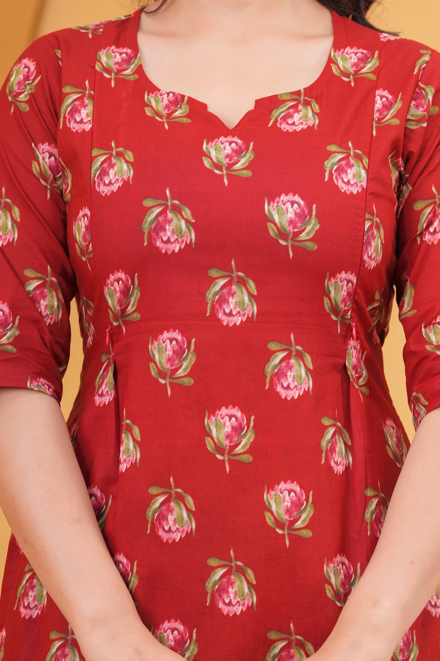 Red rose cotton Feeding cord set