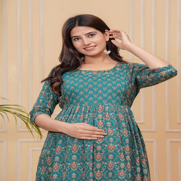 Morni rama cotton maternity and feeding kurti