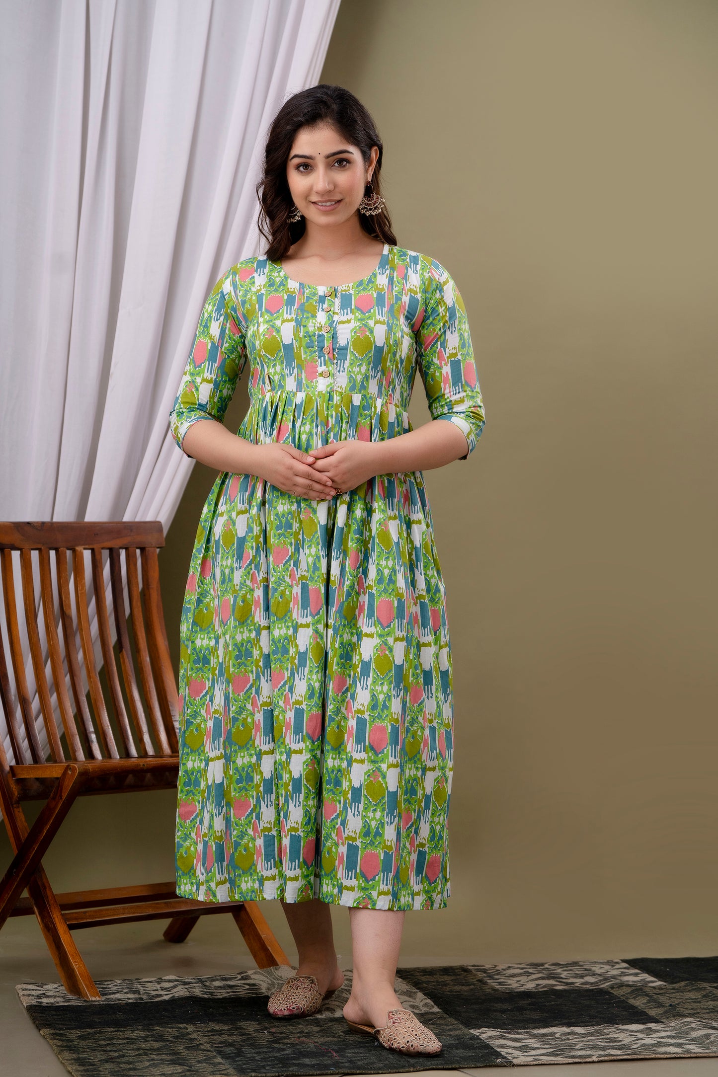 Sunflower Serenity Maternity & Feeding Kurti