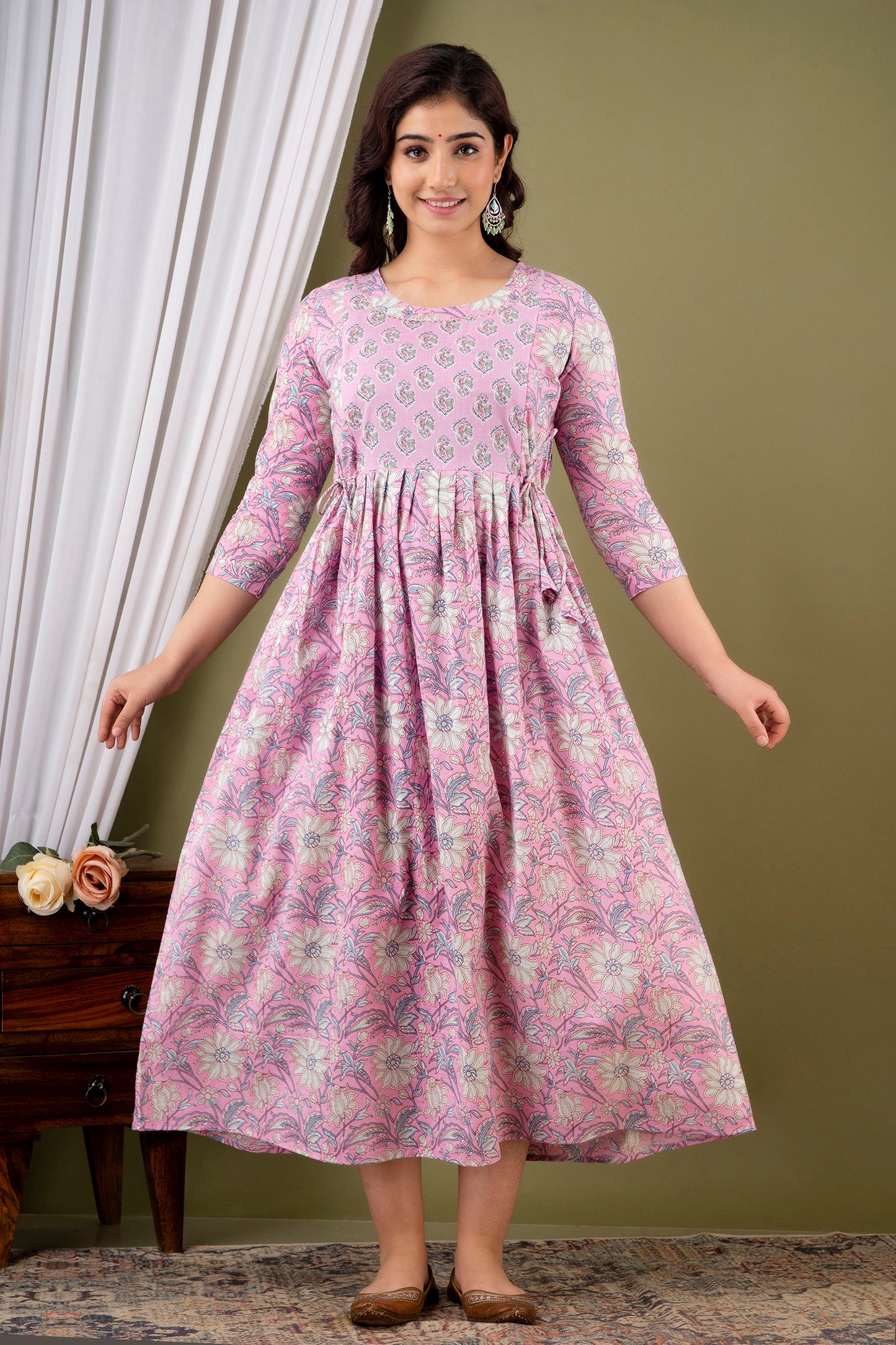 Pekachu dum cotton maternity and feeding kurti