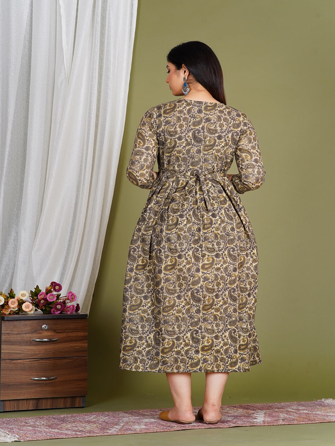 Choclate carry rayon maternity and feeding kurti