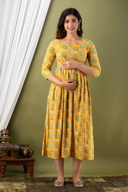 Cotton maternity and feeding kurti