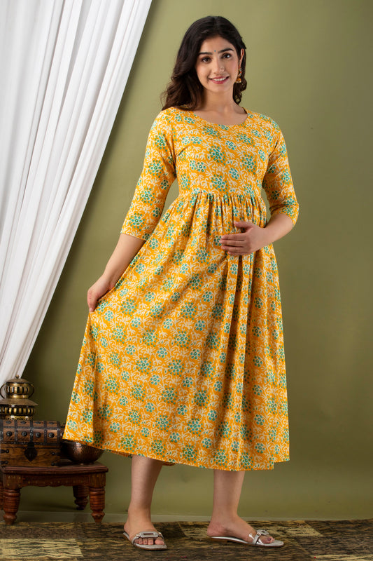 Cotton maternity and feeding kurti