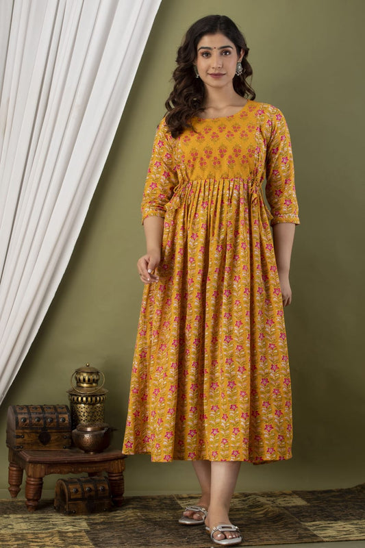 Sunsine drims Cotton printed maternity and feeding kurti