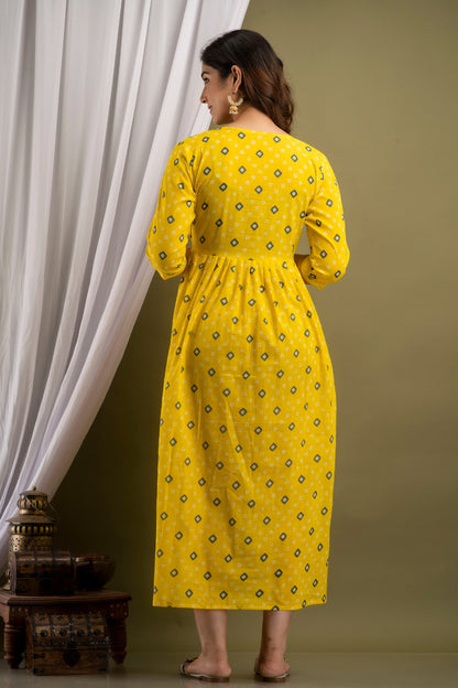 Sunrise Blooms Maternity & Feeding Kurti