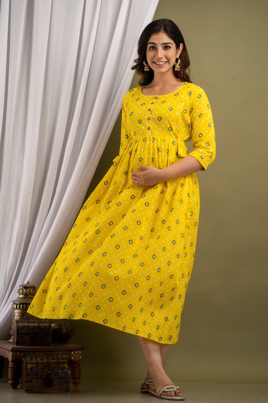 Sunrise Blooms Maternity & Feeding Kurti