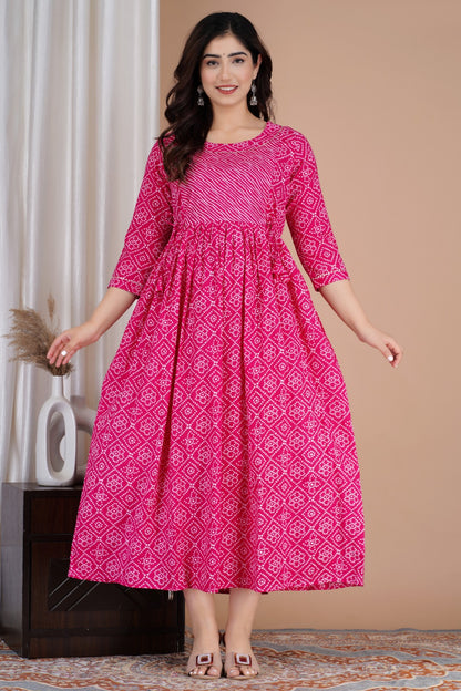 Cotton printed maternity and feeling kurti