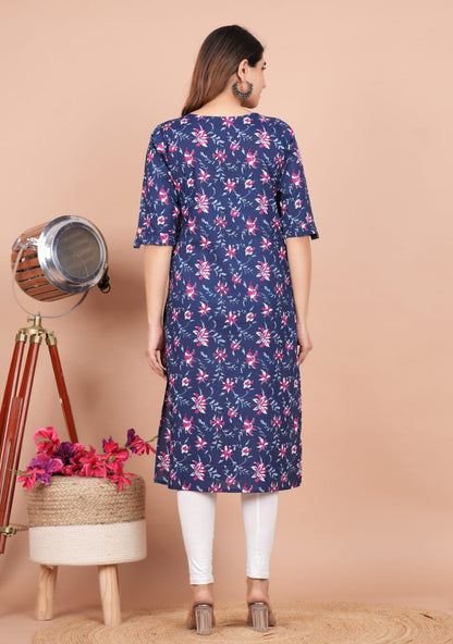 cotton printed maternity and feeding kurti