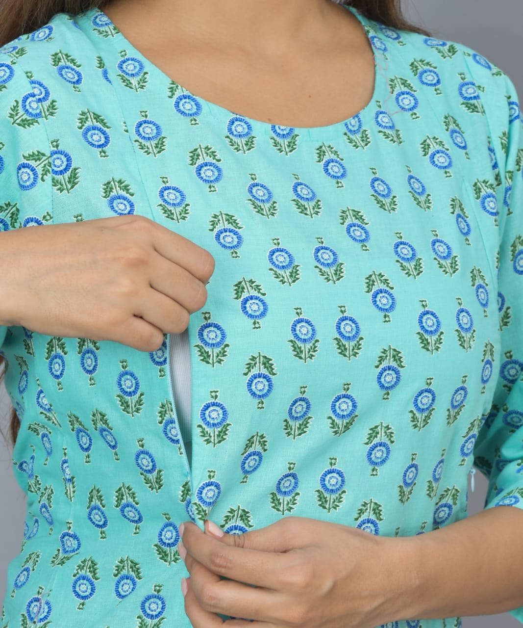 Cotton maternity and feeding kurti